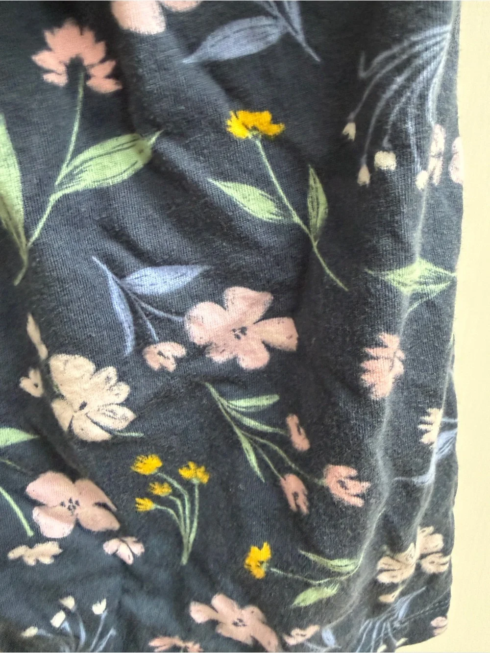 Carter's 4T Girls Navy Blue Floral Ruffle Short Sleeve Sleeve Top Shirt Blouse